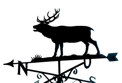 Stag Braying weather vane